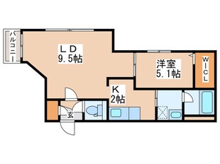 シャトーライフ近代美術館前１の物件間取画像